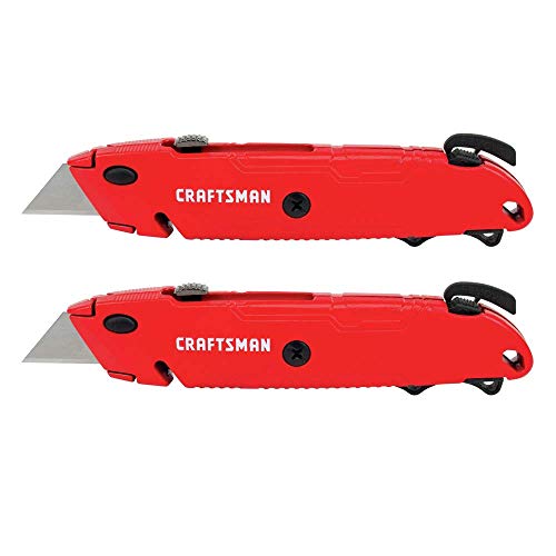CRAFTSMAN Utility Knife, Quick Change, Retractable Blade, 2-Pack ...
