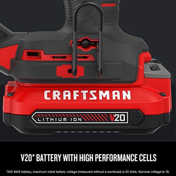 CRAFTSMAN V20 Cordless Brad Nailer Kit, 18GA CMCN618C1
