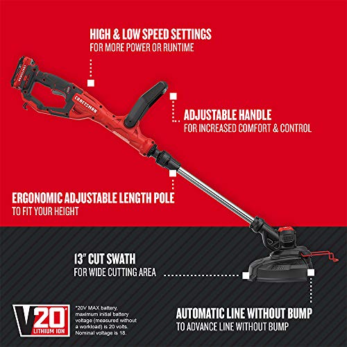 CRAFTSMAN V20 WEEDWACKER String Trimmer & Edger CMCST900D1