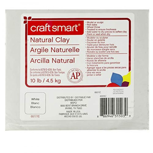 Natural Clay, 10 lb in by Craft Smart White