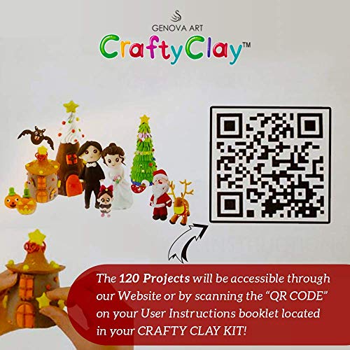 Crafty Clay Air Dry Modeling Kit for Kids - Soft Sculpting Airdry ...