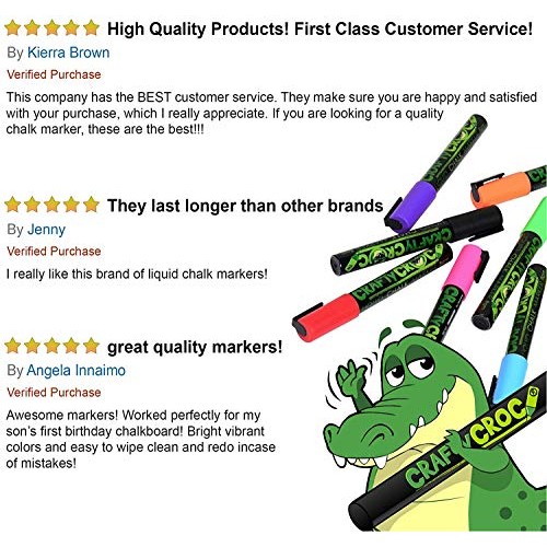 Liquid Chalk Markers for Blackboards - Use as Glass Window Markers...