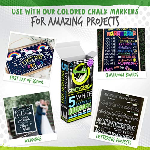 White Liquid Chalk Markers for Blackboard - Also Perfect Glass Win...