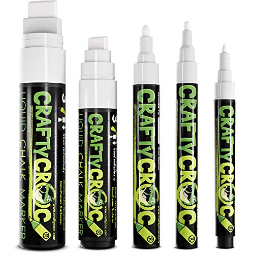 White Liquid Chalk Markers for Blackboard - Also Perfect Glass Win...