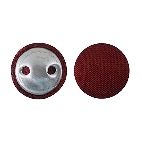 Taffeta Fabric Round 12 Pieces Handmade Maroon Buttons Sewing DIY ...