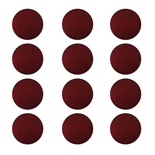 Taffeta Fabric Round 12 Pieces Handmade Maroon Buttons Sewing DIY ...