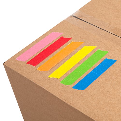 Craftzilla Colored Masking Tape - 6 Pack of 60 Yards x 1 inch Rain...