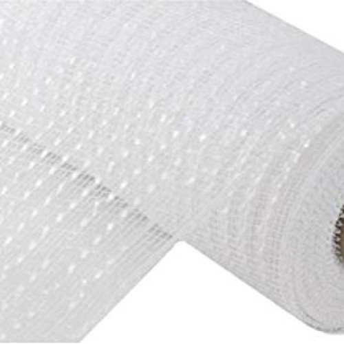 Wide Foil Deco Poly Mesh Ribbon, 10 Inches x 30 Feet White, White...