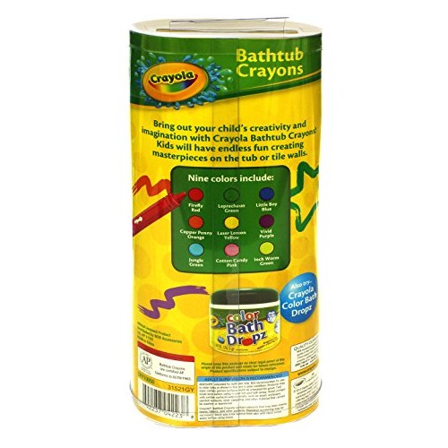 Crayola Bathtub Crayons, Assorted Colors 9 ea