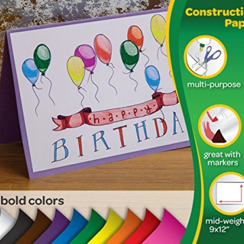 Crayola Bulk Construction Paper, Back To School Supplies, 10 Color...