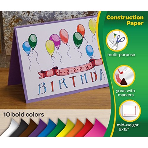 Crayola Bulk Construction Paper, Back To School Supplies, 10 Color...