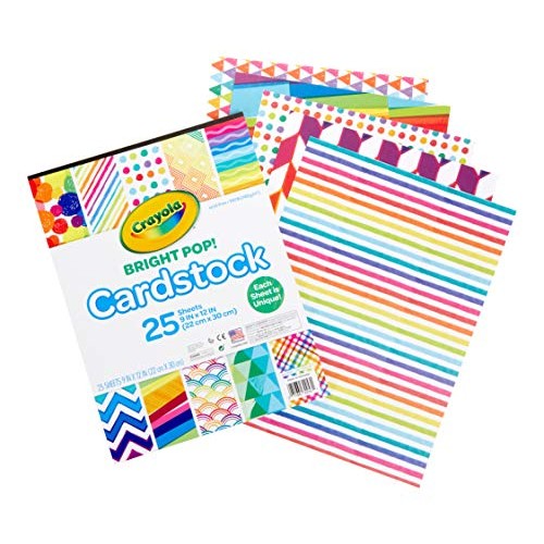 Crayola Cardstock Paper, Colored Cardstock, 25 Count