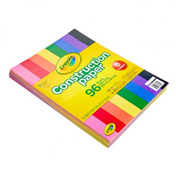 Crayola Construction Paper, Assorted Colors, 96 Count