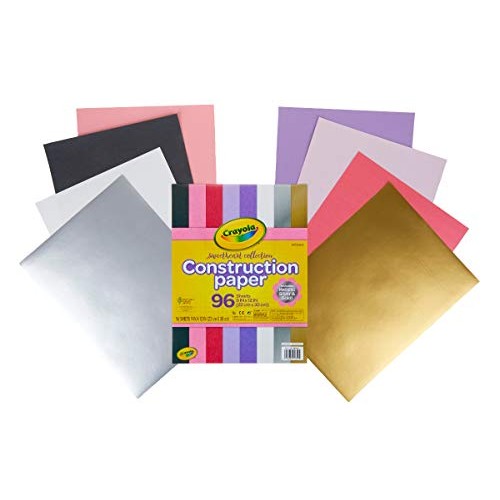 Crayola Construction Paper, Colored & Metallic Sheets, 9x12, 96C...