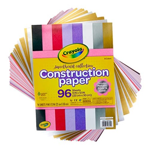Crayola Construction Paper, Colored & Metallic Sheets, 9x12, 96C...