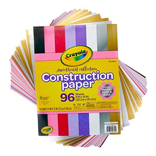 Crayola Construction Paper, Colored & Metallic Sheets, 9x12, 96C...