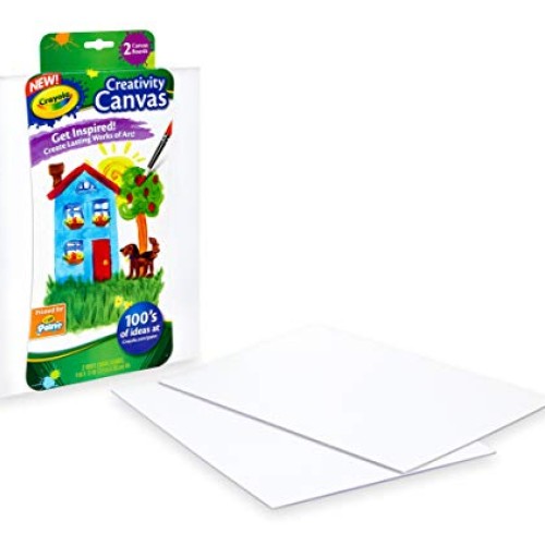 Crayola Paint Canvas Set, Painting Supplies, White, 2Count