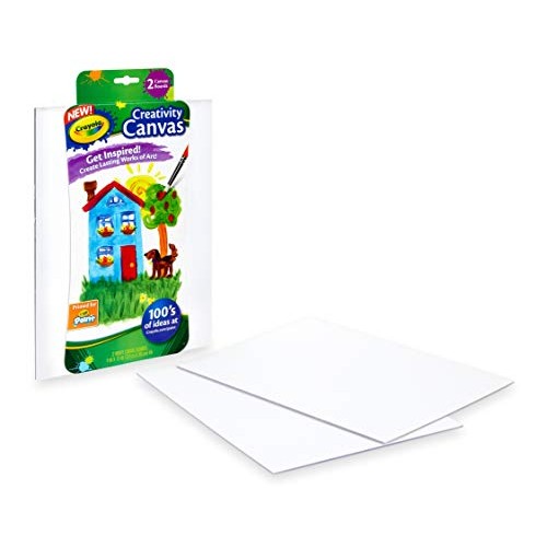 Crayola Paint Canvas Set, Painting Supplies, White, 2Count