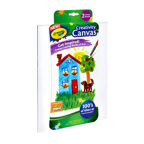 Crayola Paint Canvas Set, Painting Supplies, White, 2Count