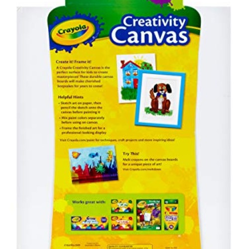 Crayola Paint Canvas Set, Painting Supplies, White, 2Count