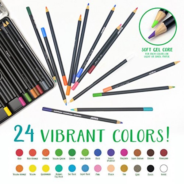 Crayola Signature Blend & Shade Soft Core Colored Pencils in Tin, ...