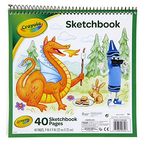 Crayola Sketchbook 9X9, Coloring & Drawing Supplies, 40 Sheets