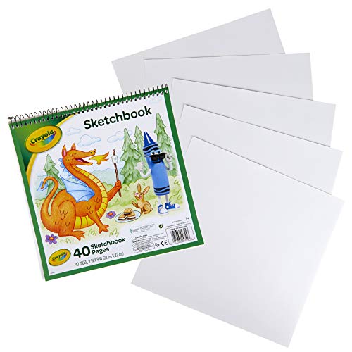 Crayola Sketchbook 9X9, Coloring & Drawing Supplies, 40 Sheets