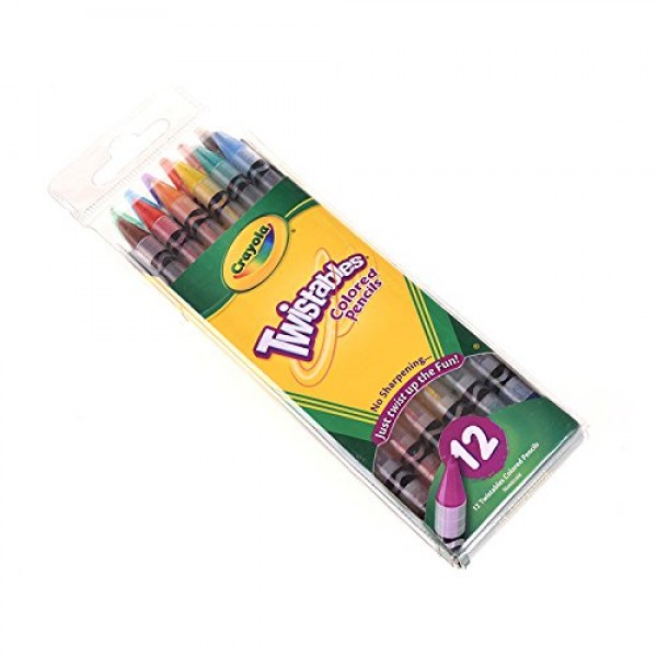 Crayola Twistables Colored Pencils, 12 Count, Assorted Colors