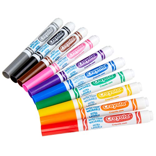 Crayola Ultra Clean Washable Markers, Broad Line, Classic Colors, ...