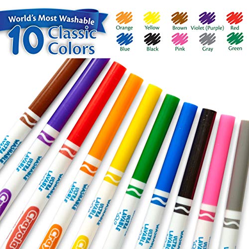 Crayola Ultra-Clean Washable Markers, Fine Line