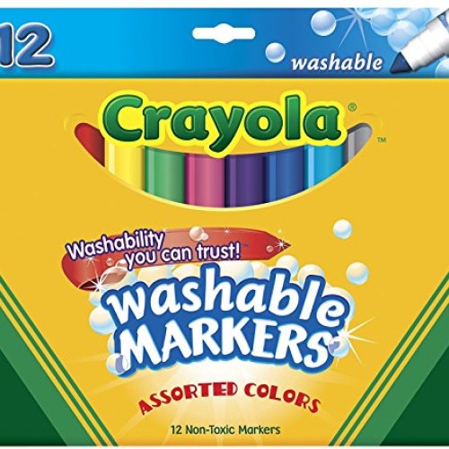 Crayola Washable Markers, Assorted Colors, 12 Count