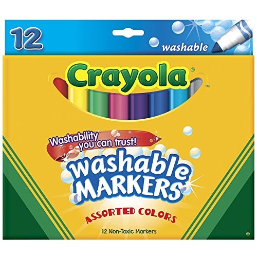 Crayola Washable Markers, Assorted Colors, 12 Count