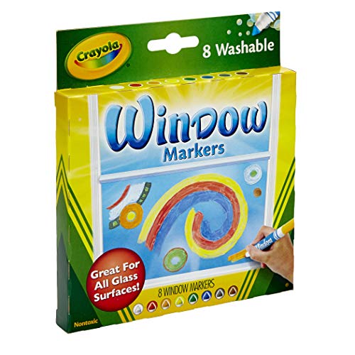 Crayola Washable Window Markers, Car Window Markers, 8 Count