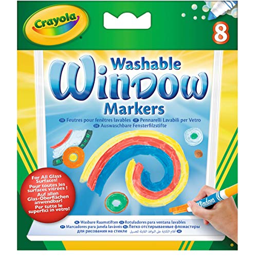 Crayola Washable Window Markers, Car Window Markers, 8 Count