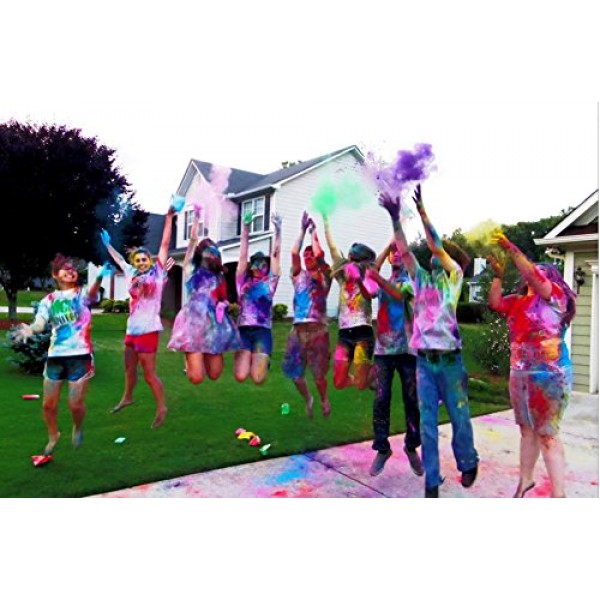 CraZeeColors Holi Color Powder- 100 Assorted Vibrant Color Packets...