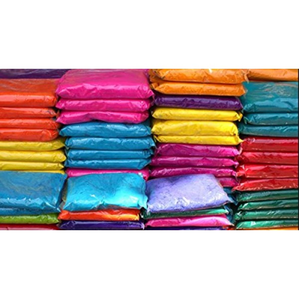 CraZeeColors Holi Color Powder- 100 Assorted Vibrant Color Packets...