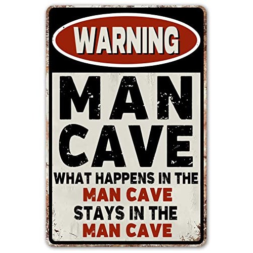 CrazySign Man Cave Sign And Decor For Garage Home Bar Wall Decor F...