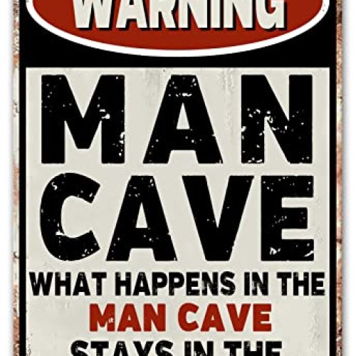 CrazySign Man Cave Sign And Decor For Garage Home Bar Wall Decor F...