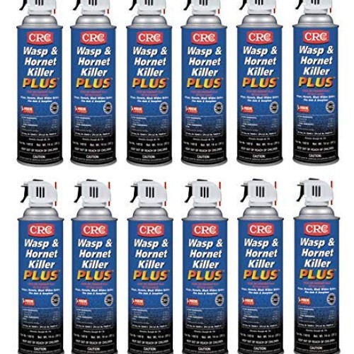 CRC Wasp & Hornet Killer Plus Insecticide, 14 Oz Aerosol Can, 12/C...