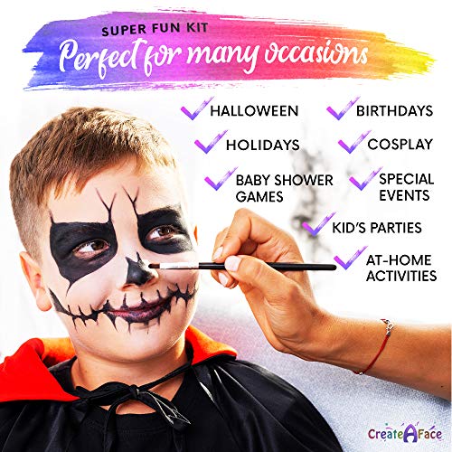 Face Paint Kit for Kids - Vibrant Face Painting Colors, Stencils &...
