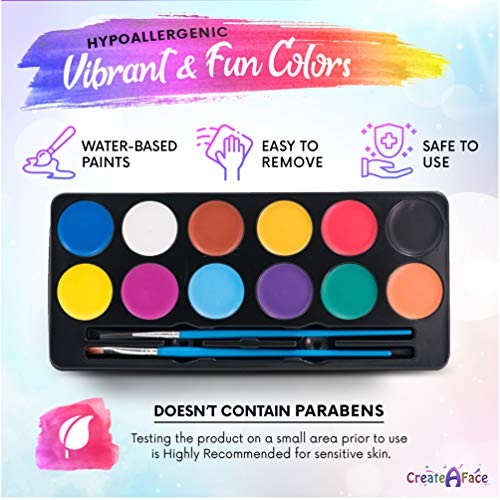 Face Paint Kit for Kids - Vibrant Face Painting Colors, Stencils &...