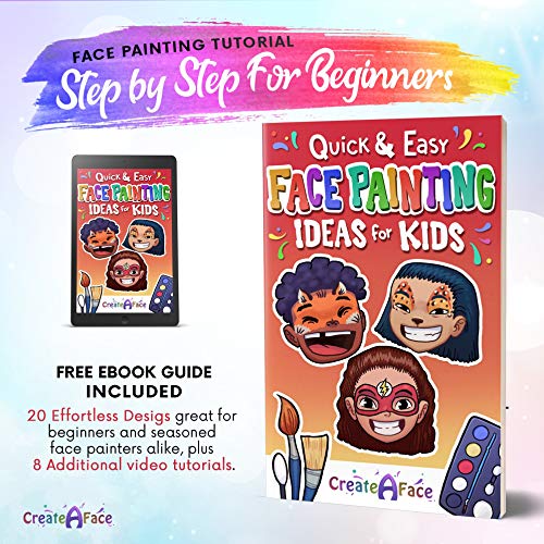 Face Painting Kit for Kids - 32 Stencils, 8 Water Based Face Paint...