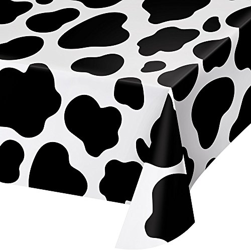 Creative Converting Cow Print Plastic Tablecover,54 x 108, 54 x ...