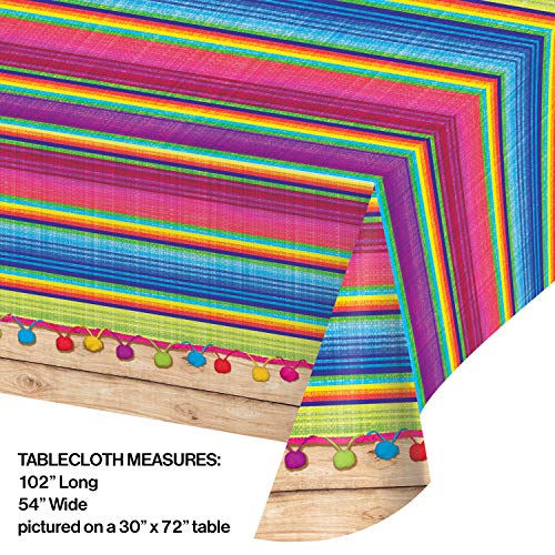 Creative Converting Print Plastic Tablecover, 54 x 102-Inch, Serap...