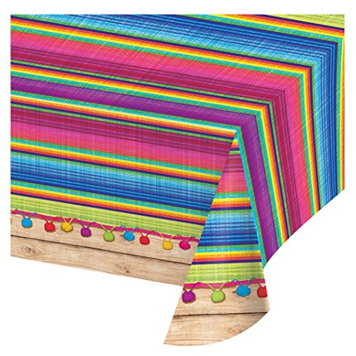 Creative Converting Print Plastic Tablecover, 54 x 102-Inch, Serap...