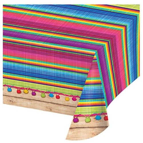 Creative Converting Print Plastic Tablecover, 54 x 102-Inch, Serap...