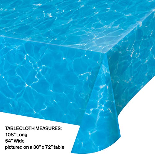 Creative Converting TABLECOVER PL 54 X 108 AOP WATER, 54 x 108, ...