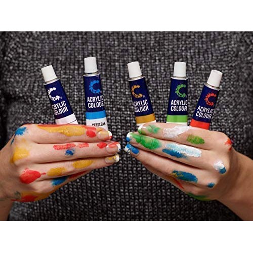 Creative Joy CJAPB01 Acrylic Paint Set & Brushes Vivid Paint Sets ...
