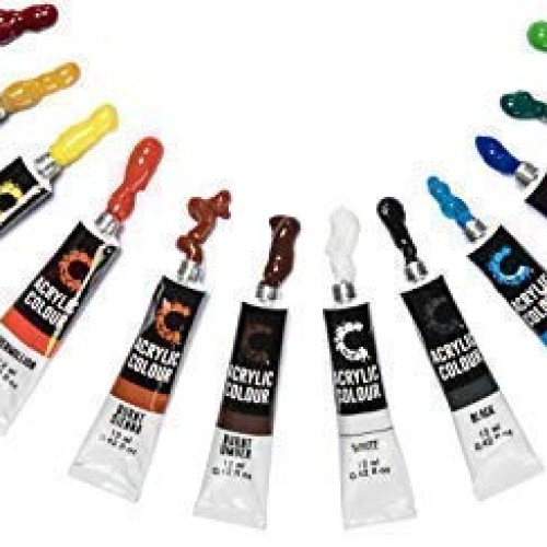 Creative Joy CJAPB01 Acrylic Paint Set & Brushes Vivid Paint Sets ...