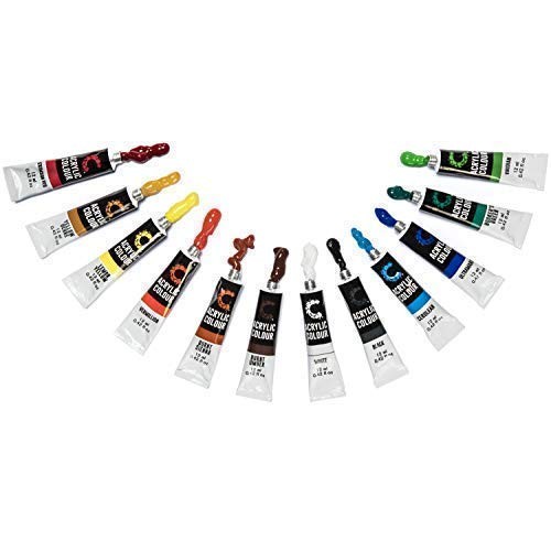 Creative Joy CJAPB01 Acrylic Paint Set & Brushes Vivid Paint Sets ...